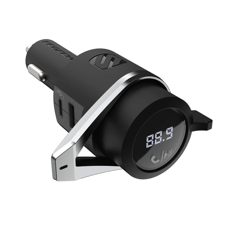 [Australia - AusPower] - Scosche BTFMPD3SR-SP Universal Bluetooth Hands-Free Car Kit with Digital FM Transmitter and 20-Watt USB-C PD + 12W Type-A Charging Ports BT FM & USB-C Charge 