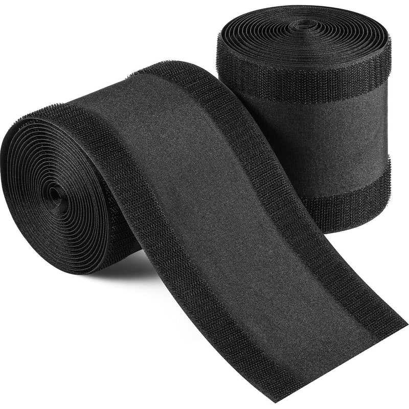 [Australia - AusPower] - Cable Grip Floor Cable Cover Cords Cable Protector Cable Management Only for Commercial Office Carpet (Black, 2 Pieces) Black 