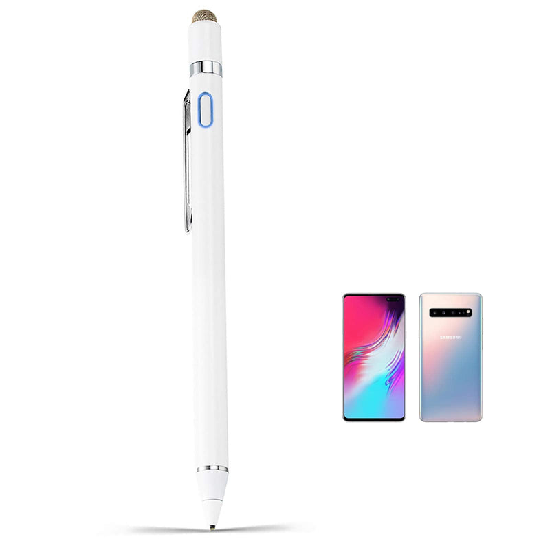 [Australia - AusPower] - Stylus Pen for Samsung Galaxy Tab S Series 10.5, S4/S5E/S6 Pencil, EVACH Rechargeable Digital Pencil with 1.5mm Ultra Fine Tip Stylus for Samsung Galaxy Tab S Series 10.5, S4/S5E/S6, White 