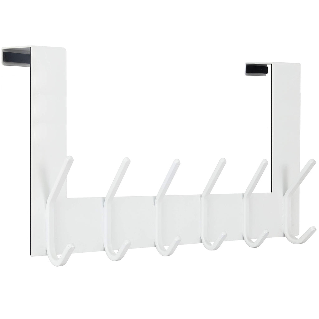 [Australia - AusPower] - WEBI Over The Door Hook,Over Door Towel Rack,Door Hanger,Door Coat Hanger,Over The Door Coat Rack,Door Hooks for Hanging Clothes,Towels,Behind Back of Bathroom,White White 1 Pack 