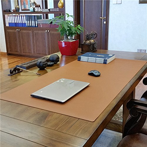 [Australia - AusPower] - LOOVIT Large Gaming Mouse Pad (17.72 X 27.56X 0.079inch) Extended Ergonomic for Computers Thick Keyboard Mouse Mat Non-Slip Rubber Base Mousepad (Brown) Brown 