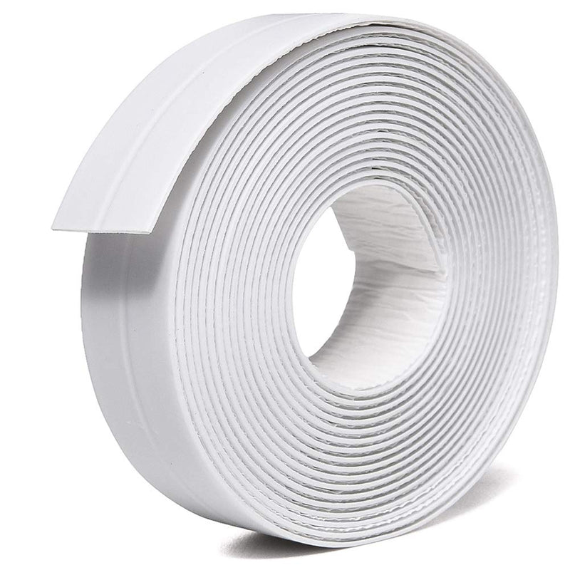 [Australia - AusPower] - TYLife Caulk Tape Strip,PE Self-Adhesive Tub Caulking Sealing Tape for Kitchen Sink Toilet Bathroom Shower and Bathtub Floor Wall Edge Protector-8/9" x 11' (1Pack) White-1pack 