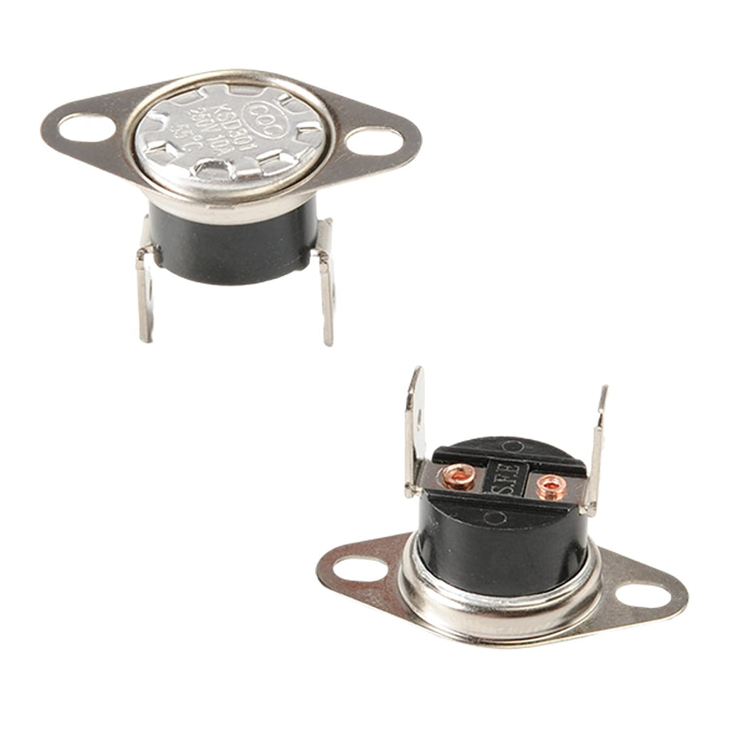 [Australia - AusPower] - Fielect 5Pcs KSD301 Thermostat 55°C/131°F Normal Closed N.C Adjust Snap Disc Limit Control Switch Microwave Thermostat Thermal Switch 