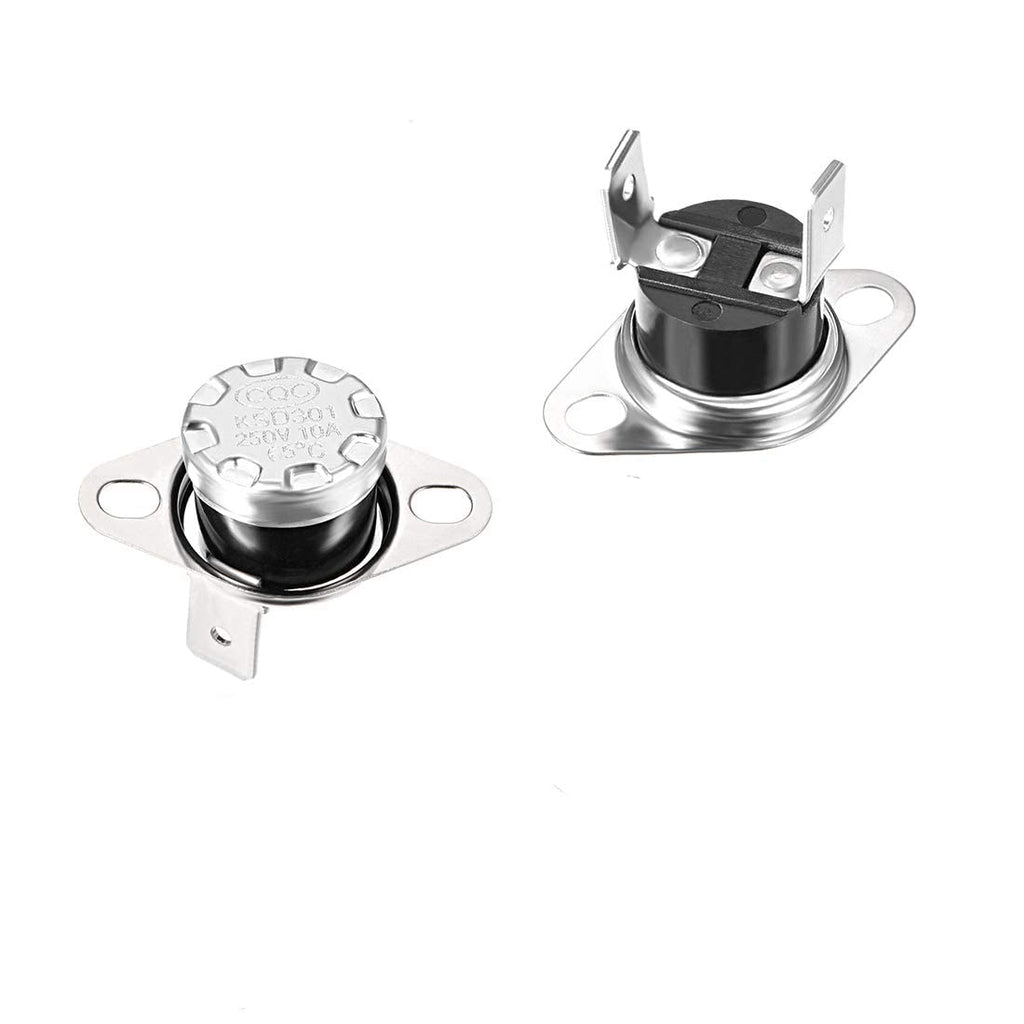 [Australia - AusPower] - Fielect 2Pcs KSD301 Thermostat 65ｰC/149ｰF Normally Closed N.C Snap Disc Temperature Switch for Microwave Oven Coffee Maker Smoker Bent Feet 