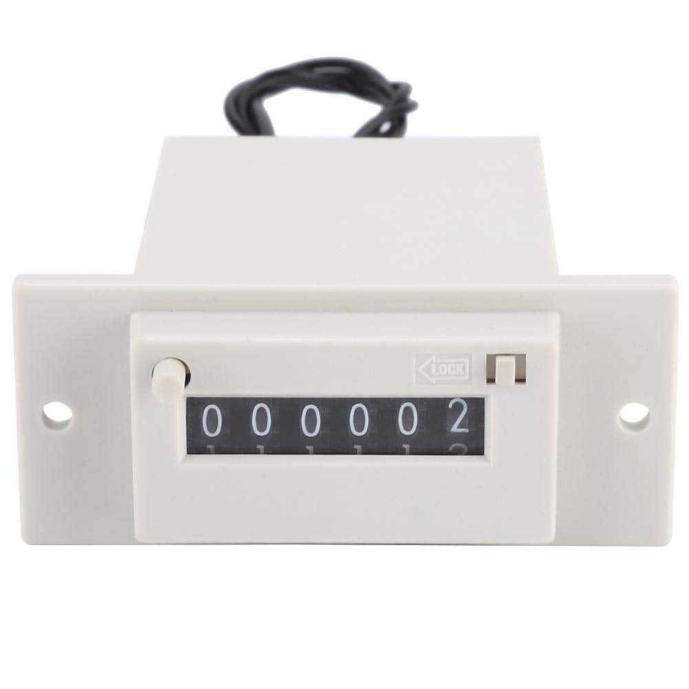 [Australia - AusPower] - CSK6-YKW Electromagnetic Counter 6 Digit 0-999999 Counting Range Electronic Pulse Counter Digital Counter Totalizer Electromagnetic Pulse Counter (DC 12V) 