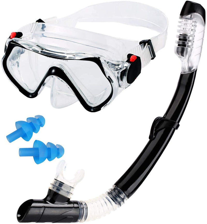 [Australia - AusPower] - Aqua A Dive Sportssnorkeling Gear Snorkel mask Scuba Set Scuba mask Diving mask Snorkeling Gear Swimming Goggles Snorkeling Set Swim Dive mask 3-9 kids black 