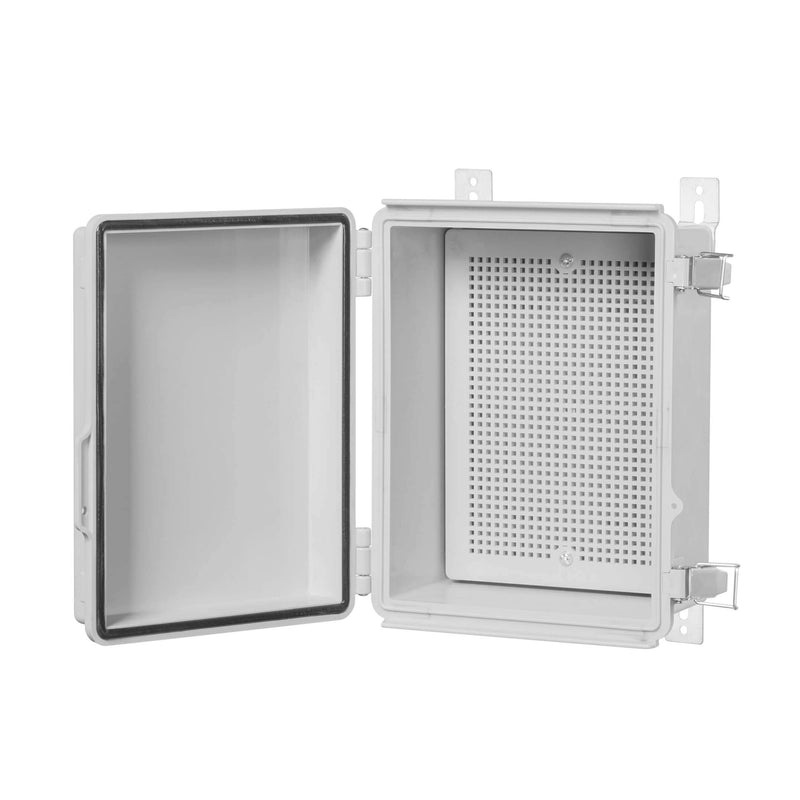 [Australia - AusPower] - Gratury Junction Box, Hinged Cover Stainless Steel Latch IP67 Waterproof Plastic Enclosure for Electrical Project Includes Mounting Plate and Wall Bracket 220×170×110mm (8.6"×6.7"×4.3") 8.6"×6.7"×4.3" 