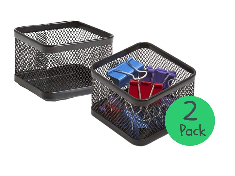 [Australia - AusPower] - 1InTheOffice Mesh Paperclip Holder for Desk, Paperclip Holder Desk Accessories Holder(2 Pack) 