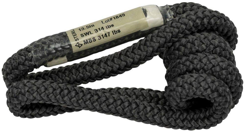 [Australia - AusPower] - Sterling 6.8mm HollowBlock2 Loop - Black 13.5" 
