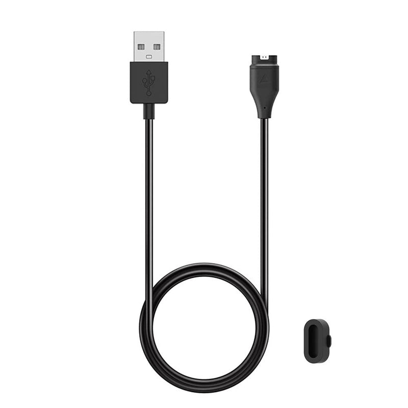 [Australia - AusPower] - Kissmart Replacement Charger for Garmin Venu, Charging Cable Cord Plus a Black Silicone Charger Port Protector Anti Dust Plug for Garmin Venu Smartwatch 