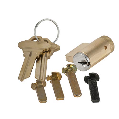 [Australia - AusPower] - Schlage Commercial 40100E626 Cylinder with Multiple Tailpieces E Keyway 0-Bitted Satin Chrome Finish 