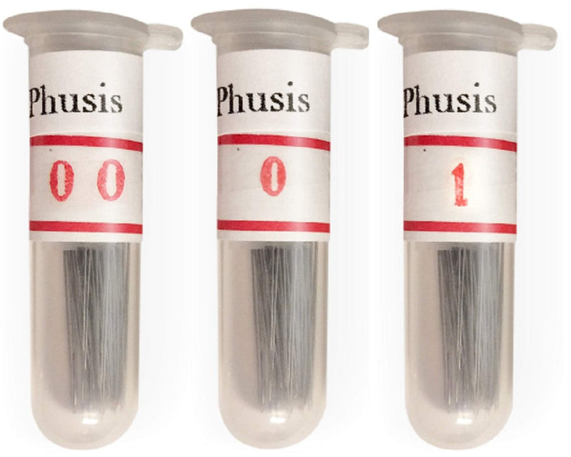 [Australia - AusPower] - Phusis Stainless Steel Insect Pins | Sizes #00, 0 and #1 | 100 of Each Size | Includes Sturdy Storage Containers | for Entomology, Dissection, Butterfly Collections #00, #0, #1 