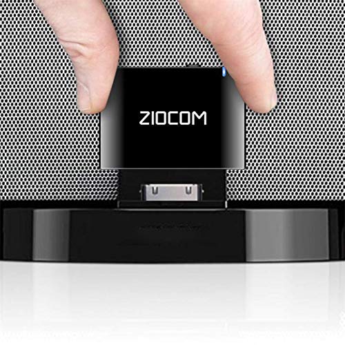 [Australia - AusPower] - ZIOCOM 30 Pin Bluetooth Adapter Receiver for Bose iPod iPhone SoundDock and Other 30 pin Dock Speakers with 3.5mm Aux Cable(Not for Car and Motorcycles),Black 