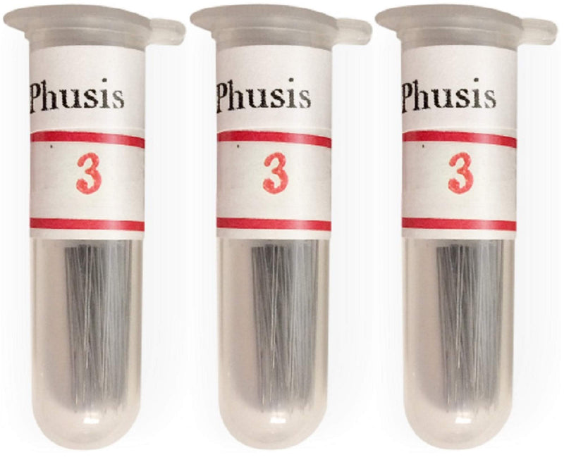 [Australia - AusPower] - Phusis Stainless Steel Insect Pins | Size #3 | 300 Pieces| 3 Vials of 100 Pins | Includes Sturdy Storage Containers | for Entomology, Dissection, Butterfly Collections 