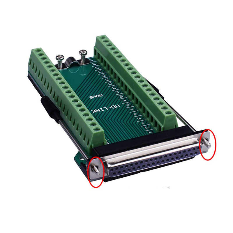 [Australia - AusPower] - ANMBEST DB37 Solderless RS232 D-SUB Serial to 37-pin Port Terminal Female Adapter Connector Breakout Board 