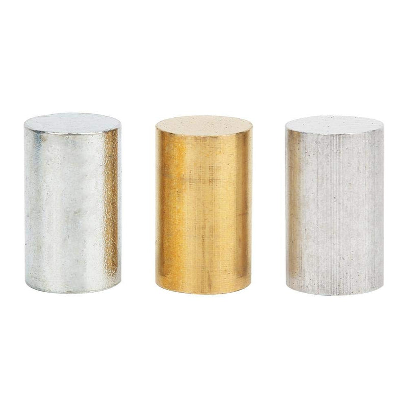 [Australia - AusPower] - Iron Cubes 3-Piece Equal Length Cylinders, Brass, Iron, Aluminum for Use with Density, Specific Gravity Activities 