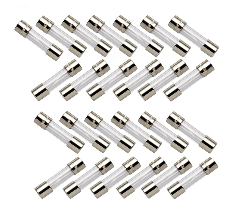 [Australia - AusPower] - DealEnvy- (25 Pack) C9, C7, G40 Christmas Light Replacement Fuses 5 amp Fuse / 125v Fuse 5a max/Fast Blow, 0.2 x 0.78 Inch / 5 x 20 mm, TS-C7 