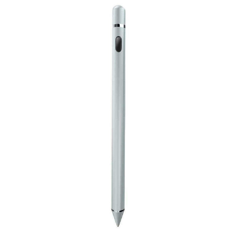[Australia - AusPower] - Stylus Pencil Compatible for Apple,Active Stylus Pen for Touch Screens, Rechargeable 1.5mm Fine Point Smart Pencil Compatible for iPhone iPad Android and Most Tablets on Touchscreen Devices (Silver) 
