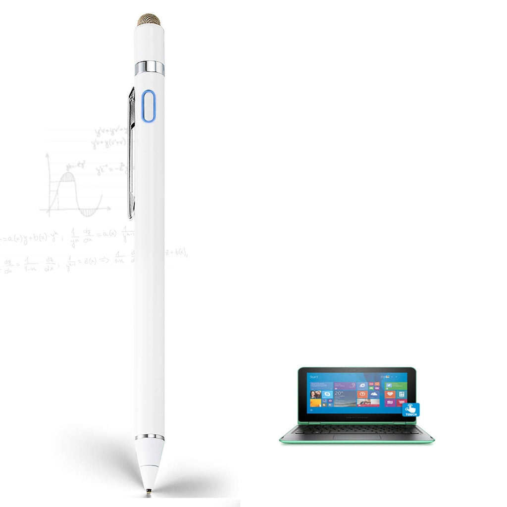 [Australia - AusPower] - Stylus Pen for HP Pavilion X360 2 in 1 Laptop, EDIVIA Digital Pencil with 1.5mm Ultra Fine Tip Pencil for HP Pavilion X360 2 in 1 Laptop Stylus, White 
