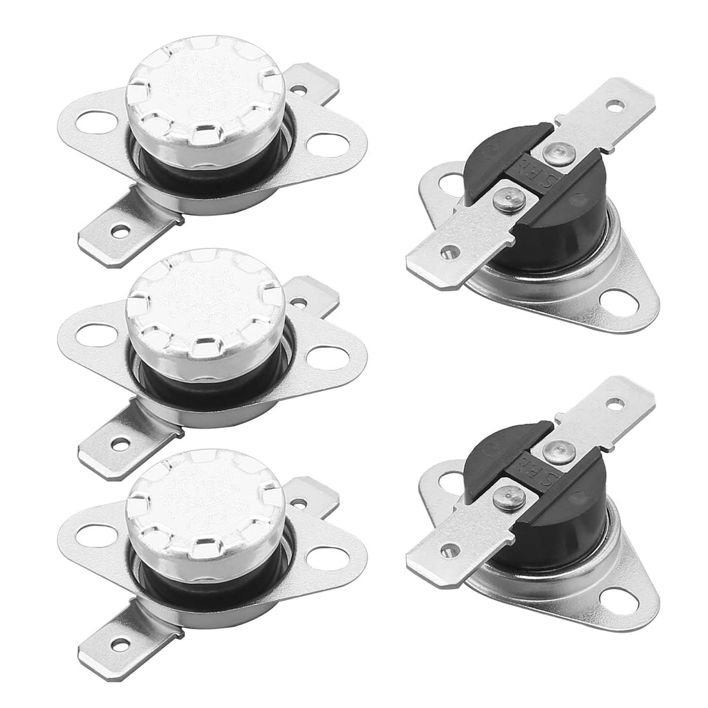 [Australia - AusPower] - Fielect 5Pcs KSD301 Thermostat 90°C/194°F Normally Open N.0 Adjust Snap Disc Temperature Switch for Microwave Oven Coffee Maker Smoker 90C 5Pcs 