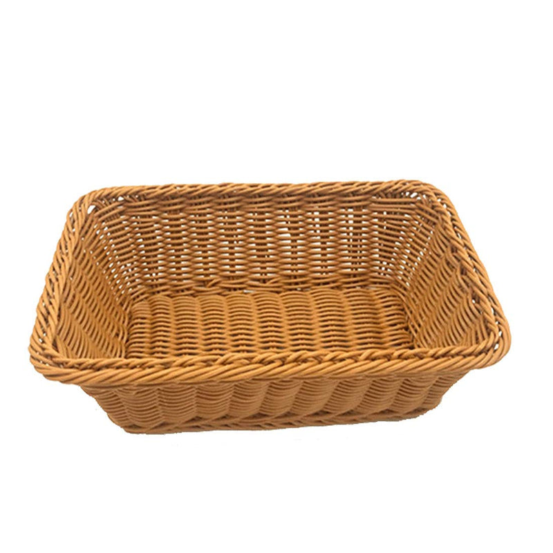 [Australia - AusPower] - 12" Wicker Bread Basket, Woven Tabletop Food Fruit Vegetables Serving, Restaurant Serving Basket (12X8X4 inch) 12X8X4 inch 