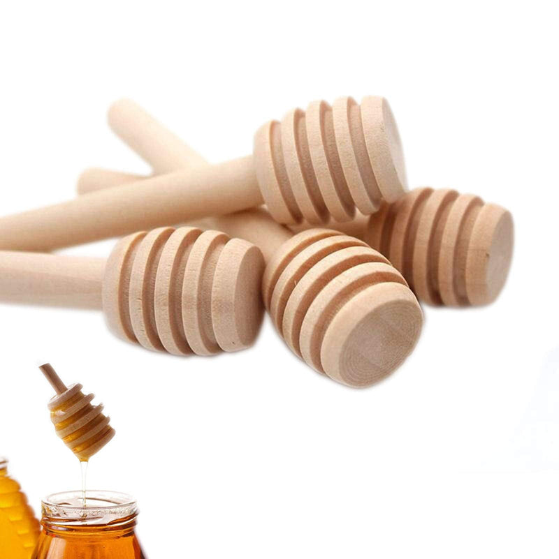 [Australia - AusPower] - YYGMSS 50 Pcs Honey Dipper Stick Mini Wooden Dispensing Collecting Kitchen Dining (3 inch) (50pcs) 50pcs 