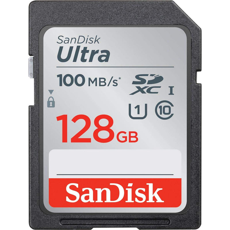 [Australia - AusPower] - SanDisk 128GB Ultra UHS-I Class 10 U1 SDXC Memory Card, 100MB/s Read and 10MB/s Write Speed 