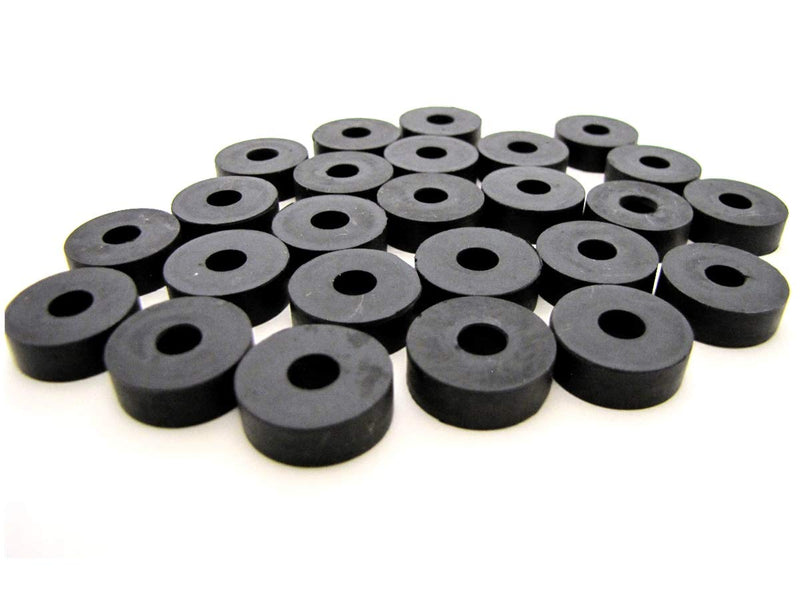 [Australia - AusPower] - (25 Pack) Thick Rubber Washers 3/4" OD X 1/4" ID X 1/4 Inch Thickness - 3/4" Rubber Bushing 