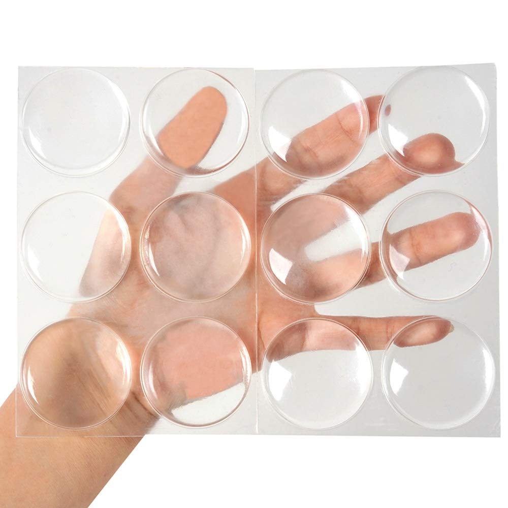 [Australia - AusPower] - Xfenvs Door Knob Wall Shield, 12PCS Transparent Round Soft Rubber Wall Protector Self Adhesive Door Handle Bumper (Small Round 1.57 Inch, Clear) Small Round 1.57" 
