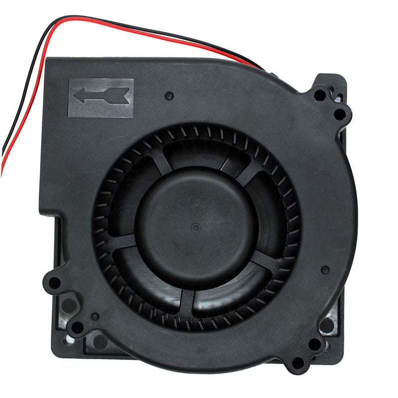 [Australia - AusPower] - UTUO Brushless 12V DC Blower Fan, 120mm (120×120×32mm) Sleeve Bearing Low Noise Air Exhaust Vent Cooling Radial Centrifugal Flow Blower with 2 Pin Plug, Light Weight Black [12VDC | Sleeve Bearing | 2 Pin Plug] 