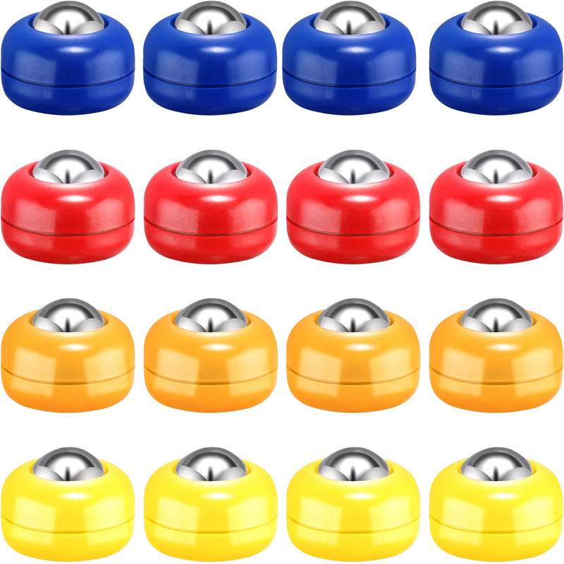 [Australia - AusPower] - Gejoy 16 Pieces Mini Shuffleboard Replacement Pucks Tabletop Equipment Rollers Set Shuffleboard Curling Accessories 