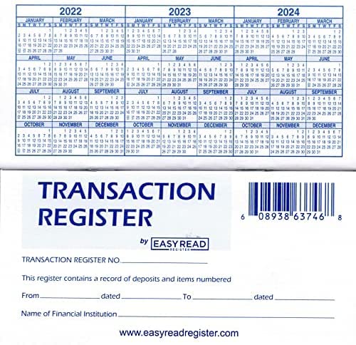 [Australia - AusPower] - 12 Check registers for Personal Checkbook - Checkbook Ledger Transaction Registers Log for Personal or Business Bank Checking Account, Saving Account, Deposit, Credit Card, and Large Booklet 