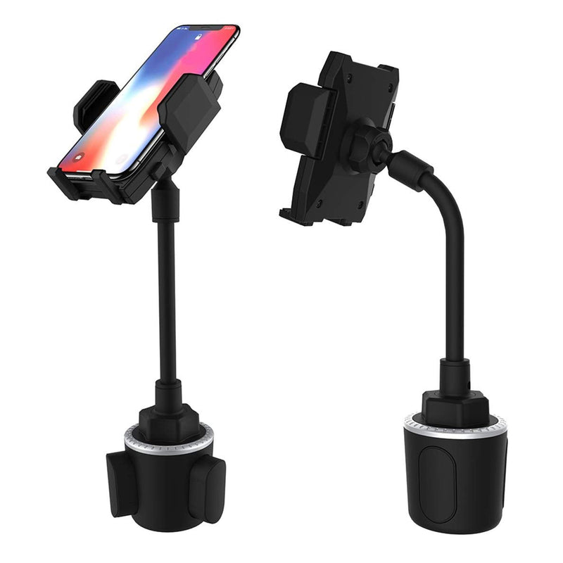 [Australia - AusPower] - Cup Car Phone Mount,DHYSTAR Universal Cell Phone Holder Cradle Bracket for Car,Golf Cart,Truck,Automobile Cups,Fits Most Smartphones,8" Long Arm Gooseneck,Adjustable & 360 Rotation 