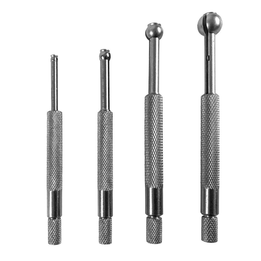 [Australia - AusPower] - QWORK Small Hole Gauge Set Telescoping Full Round Bore Gauge, 4 pcs 1/8" to 1/2" 