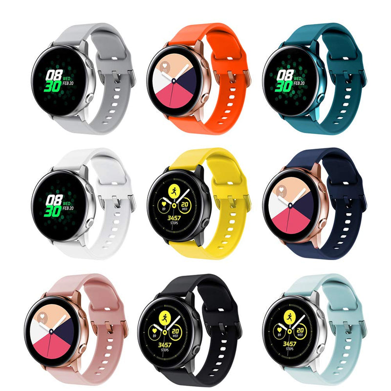 [Australia - AusPower] - RIOROO Compatible for Samsung Galaxy Watch Active Bands/Active2 Bands 40mm/42mm/44mm,Women Men Soft Slim Silicone Wristband Compatible for Samsung Galaxy Watch Gear S2 Classic/Gear Sport Smart Watch 