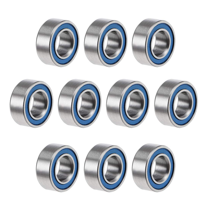 [Australia - AusPower] - uxcell MR105-2RS Deep Groove Ball Bearings 5mm Inner Dia 10mm OD 4mm Bore Double Sealed Chrome Steel Blue Seal Z2 10pcs 5mmx10mmx4mm 
