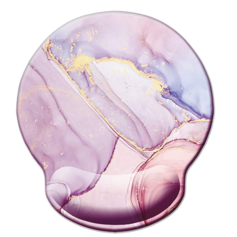 [Australia - AusPower] - Memory Foam Wrist Support Mouse Pad Comfortable Padded Wrist Mousepads 9in X10in Desktop Notebook Mouse Mat (Marble Pretty Pink-Foam) Marble Pretty Pink-Foam 