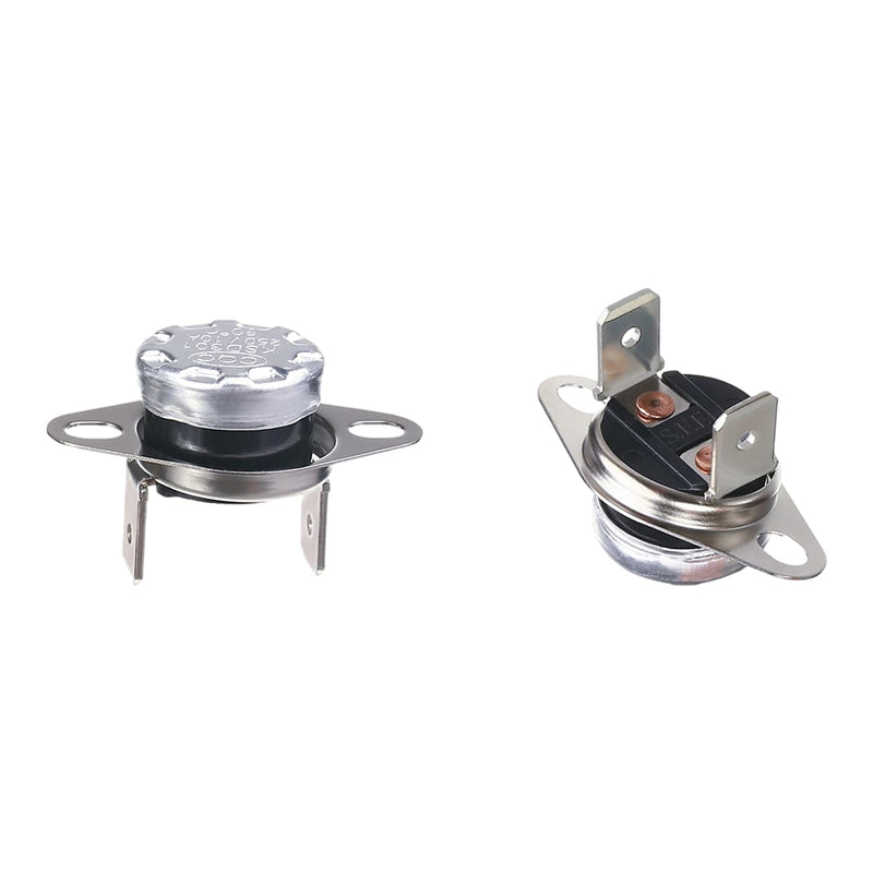 [Australia - AusPower] - Fielect 2Pcs KSD301 Thermostat 80°C/176°F Normally Open N.0 Adjust Snap Disc Temperature Switch for Microwave Oven Coffee Maker Smoker Bent Feet 