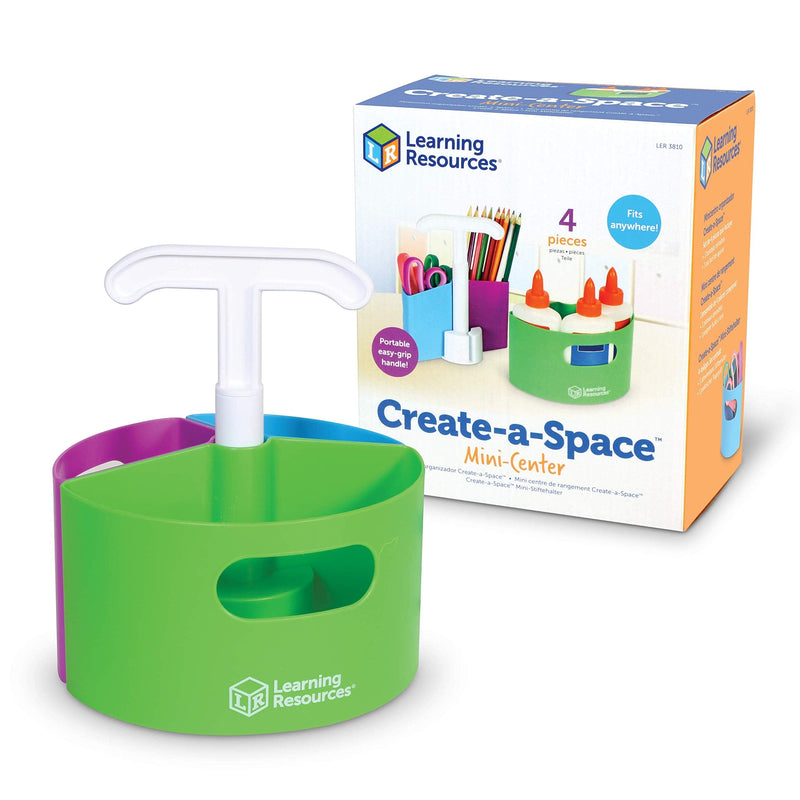 [Australia - AusPower] - Learning Resources Create-a-Space Storage Mini Center, Back to School Resources for Teachers, Classroom Craft Keeper, Maker Space, Small Space Storage, Teacher Organizer, Home School Accessories, 4 Piece Set Create-a-Space Mini 