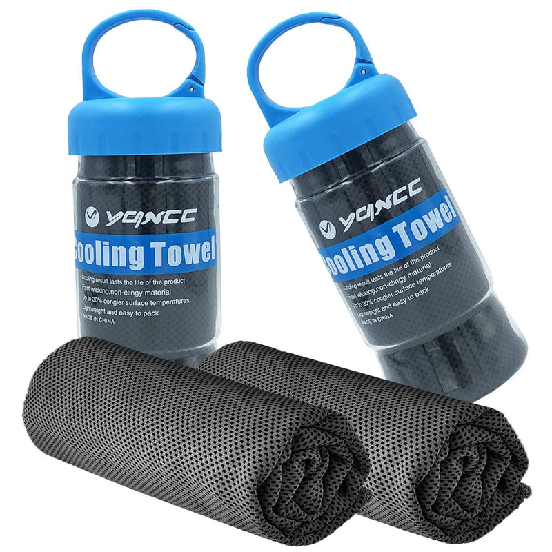 [Australia - AusPower] - YQXCC 2 Pack Cooling Towel (47"x12") Ice Towel for Neck, Soft Breathable Chilly Towel, Microfiber Cool Towel for Yoga, Golf, Gym, Camping, Running, Workout & More Activities 