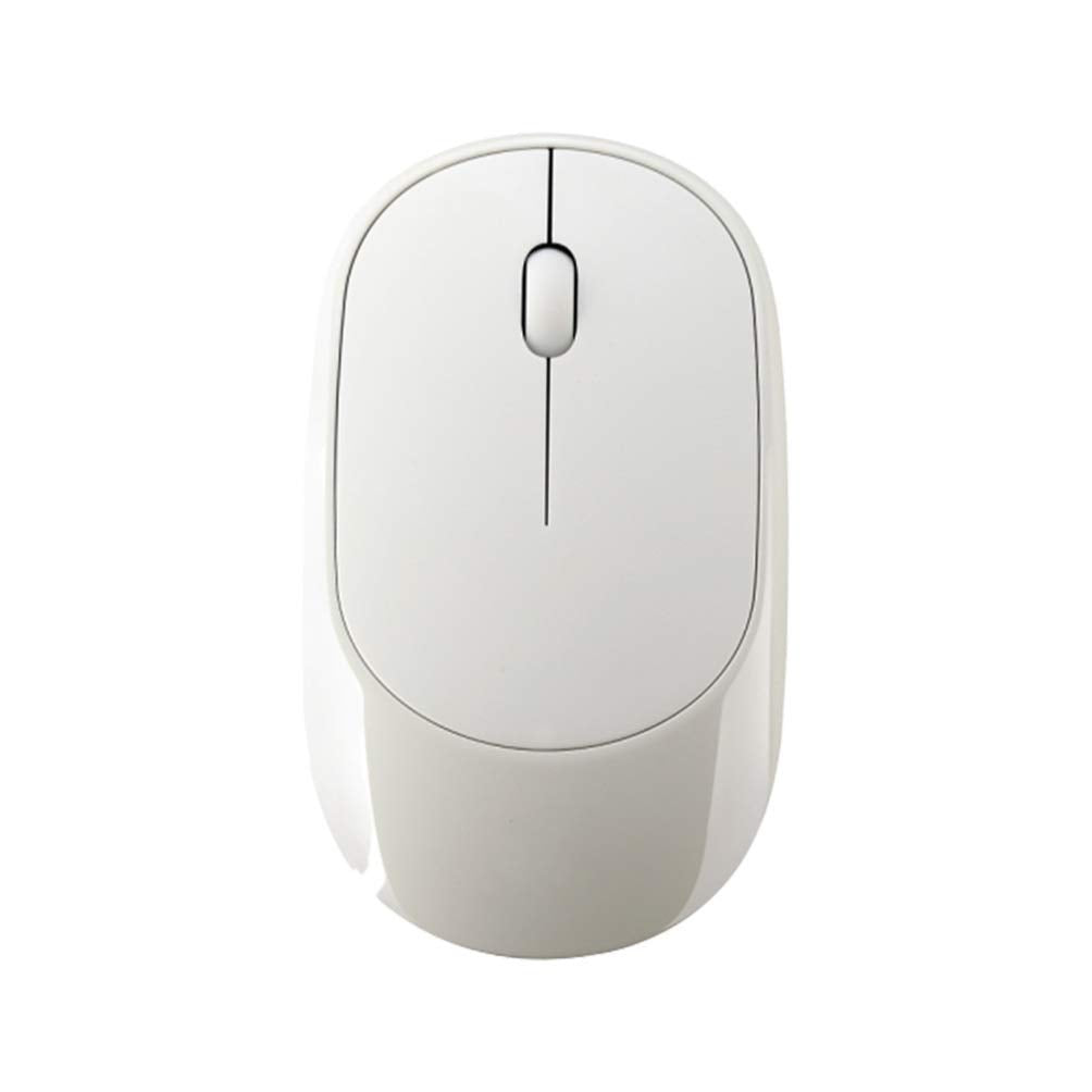 [Australia - AusPower] - Solustre Mute Wireless Mouse Less Noise, Portable Mobile Optical Mice Ergonomic Mouse for Notebook, PC, Laptop, Computer, MacBook (White) White 