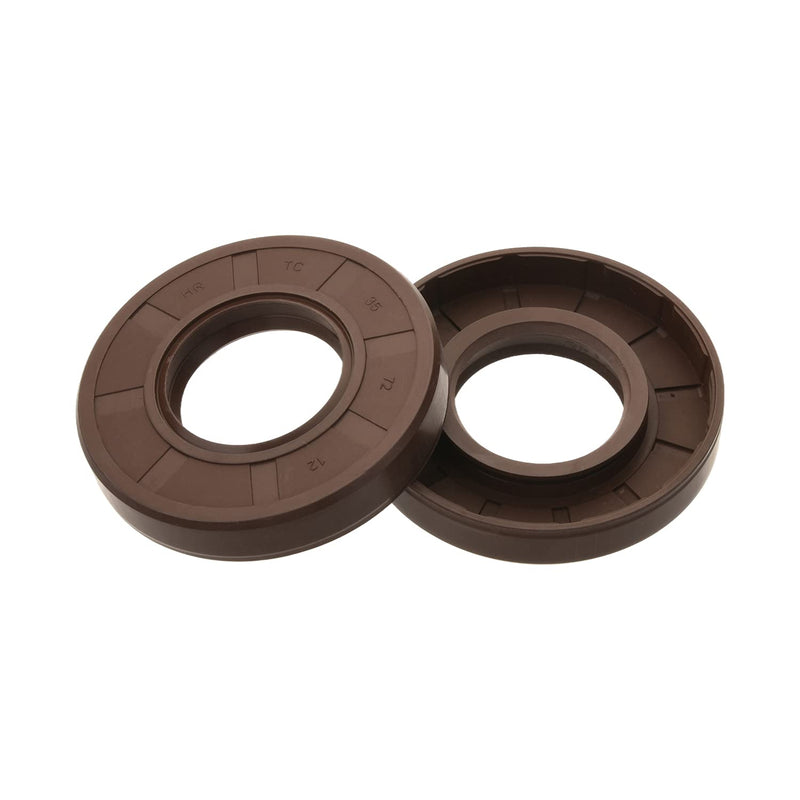 [Australia - AusPower] - Othmro Oil Seal 35mm/1.38" Inner Dia 72mm/2.83" OD 12mm/0.47" Thick Fluorine Rubber Double Lip Seals 2Pcs 35mmx72mmx12mm 