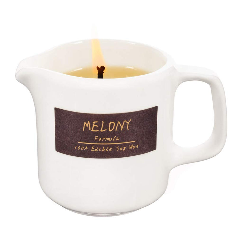 [Australia - AusPower] - MELONY Massage Candles Natural Edible Soy Lecithins Moisturizing SPA, Skin Treatment, Coconut , 2.82oz 