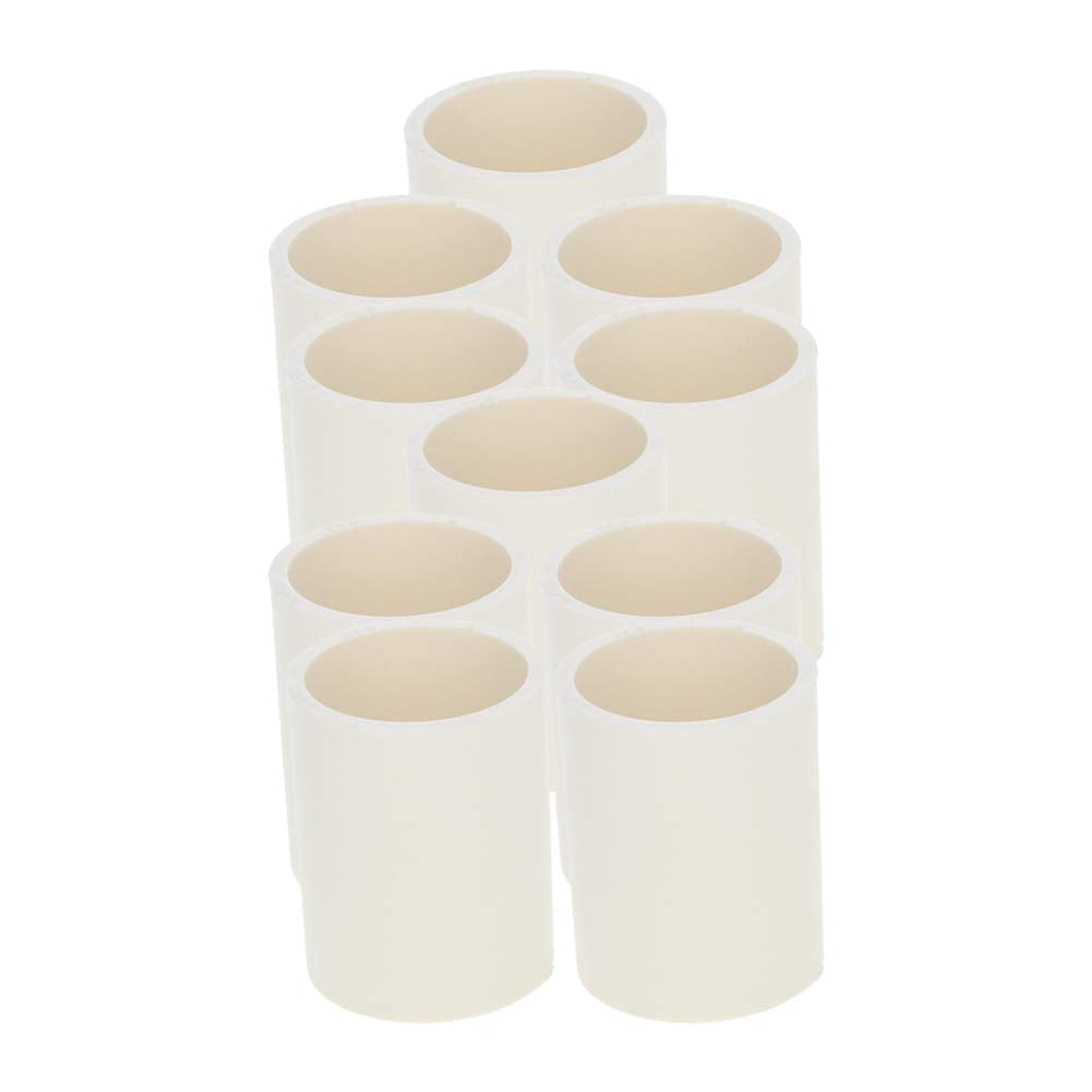 [Australia - AusPower] - MroMax 32mm ID Straight PVC Pipe Fitting Coupling Adapter Connector Fix Hold Corresponding Pipes White 10Pcs 10Pcs 32mm White 