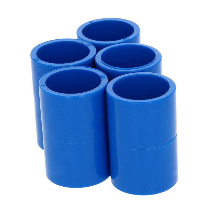 [Australia - AusPower] - MroMax 20mm ID Straight PVC Pipe Fitting Coupling Adapter Connector Fix Hold Corresponding Pipes Blue 5Pcs 5Pcs 20mm Blue 