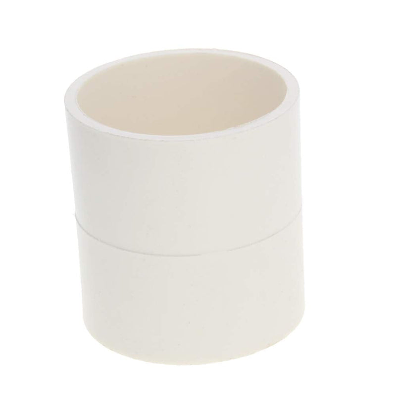 [Australia - AusPower] - MroMax 50mm ID Straight PVC Pipe Fitting Coupling Adapter Connector Fix Hold Corresponding Pipes White 1Pcs 1Pcs 50mm White 