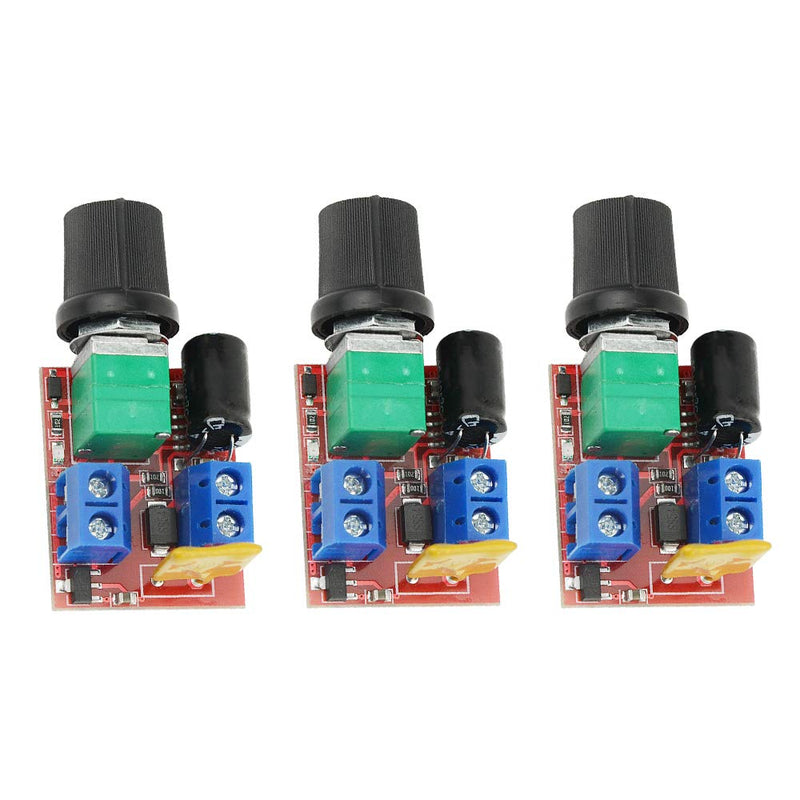 [Australia - AusPower] - WMYCONGCONG 3 PCS DC Motor Speed Controller 3V 6V 12V 24V 35V 5A Speed Control Switch Mini LED Dimmer 