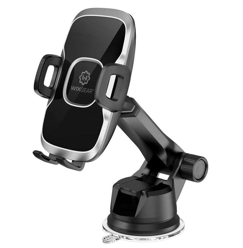 [Australia - AusPower] - Phone Holder for Car, WixGear Universal Dashboard Windshield Phone Car Suction Cup Mount Holder for Cell Phone 360 Degree Rotation Compatible with iPhone Xs/XS Max / 8/7 / 6, Galaxy S and More 