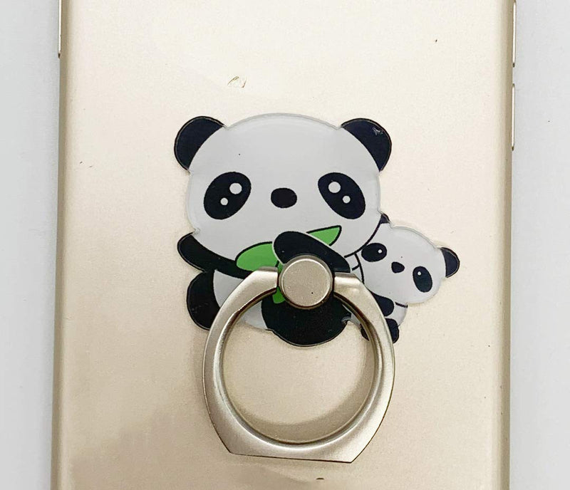 [Australia - AusPower] - GoldenEL Universal 360 Degree Rotating Finger Ring Stand Holder Kickstand for Cell Phone iPhone or Tablet - Panda (Panda with Baby) Panda with Baby 