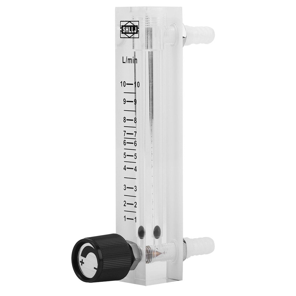 [Australia - AusPower] - LZQ-7 Flowmeter 1-10 LPM, Air Flow Meter with Control Valve Acrylic Oxygen/Air/Gas Flowmeter Measurement Tools 